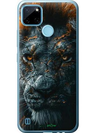 Чехол на realme c21y пламенный лев "6153u-2472-2448"
