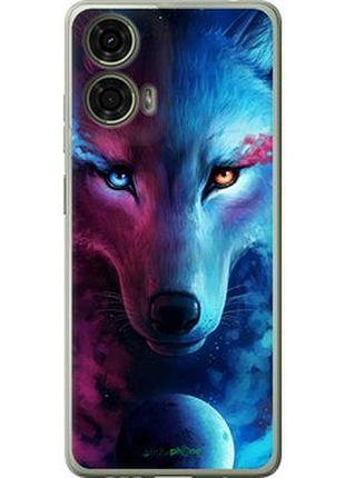Чехол на motorola moto g24 арт-волк "3999u-3659-2448"