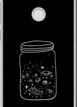 Чехол на huawei p8 lite (2017) космос в банке "4297u-777-10746"