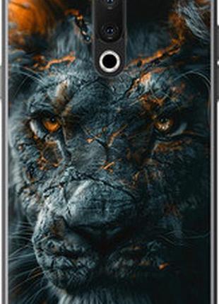 Чехол на meizu 15 plus пламенный лев "6153u-1473-2448"