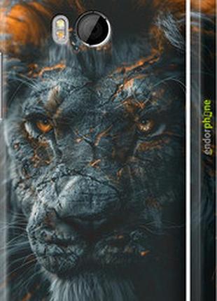 Чехол на htc one m8 dual sim пламенный лев "6153m-55-2448"