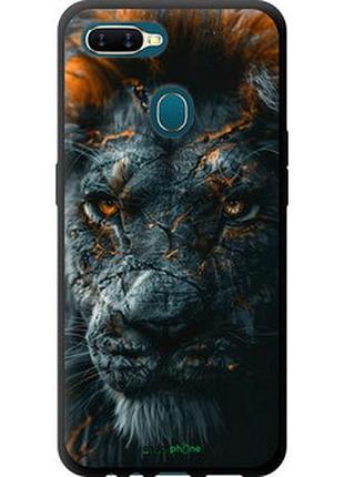 Чехол на oppo a5s пламенный лев "6153b-1892-2448"