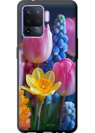 Чехол на oppo reno5 lite весенние цветы "6058b-2312-2448"