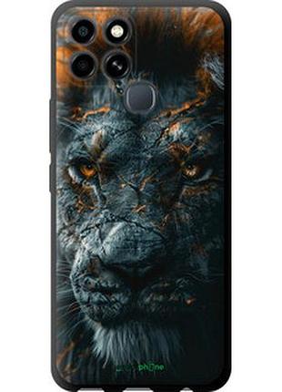 Чехол на infinix smart 6 пламенный лев "6153b-2758-2448"
