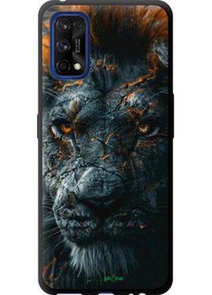 Чехол на realme 7 pro пламенный лев "6153b-2082-2448"