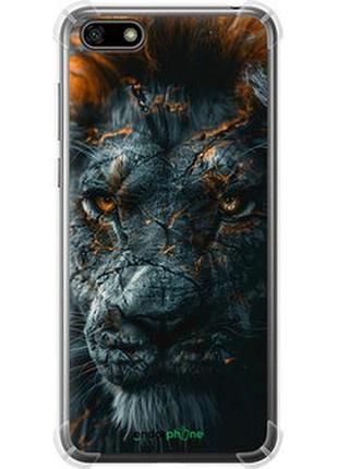 Чехол на huawei honor 7a пламенный лев "6153sp-1805-2448"