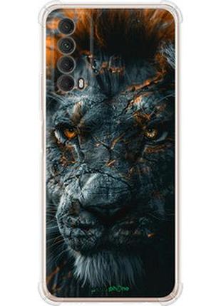 Чехол на huawei p smart 2021 пламенный лев "6153sp-2100-2448"