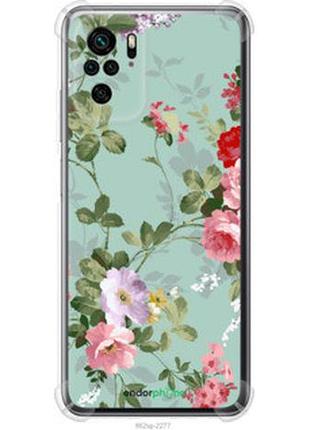 Чехол на xiaomi redmi note 10 цветочные обои 2 "862sp-2277-2448"