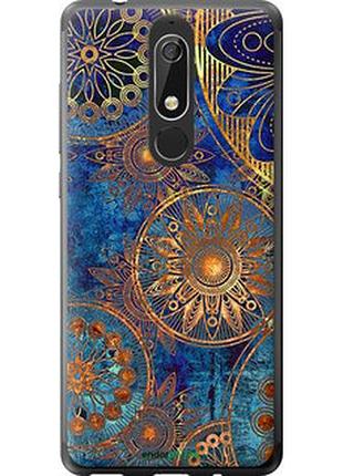 Чехол на nokia 5.1 золотой узор "678u-1529-2448"
