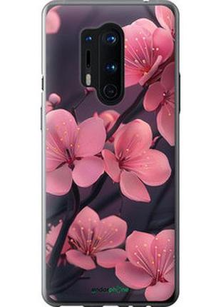 Чехол на oneplus 8 pro пурпурная сакура "6075t-1896-2448"