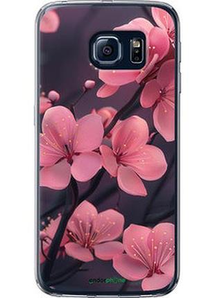 Чехол на samsung galaxy s6 g920 пурпурная сакура "6075t-80-2448"
