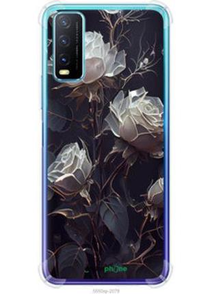 Чехол на vivo y20 розы 2 "5550sp-2078-2448"