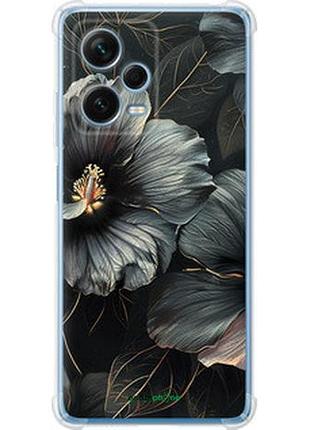 Чехол на xiaomi redmi note 12 pro+ 5g черные цветы "6031sp-3612-2448"