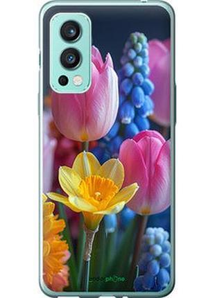Чехол на oneplus nord 2 весенние цветы "6058u-2468-2448"