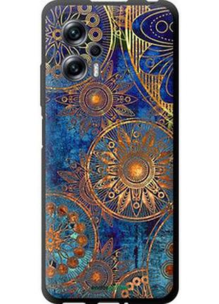 Чехол на xiaomi redmi note 11t pro+ золотой узор "678b-3861-2448"