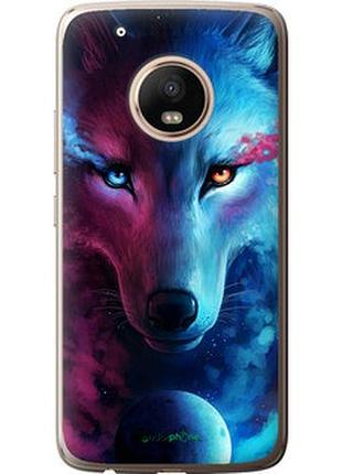 Чехол на motorola moto g5 plus арт-волк "3999u-1038-2448"