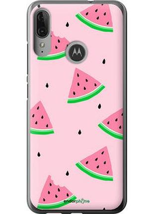 Чехол на motorola moto e6 plus розовый арбуз "4314u-1780-2448"