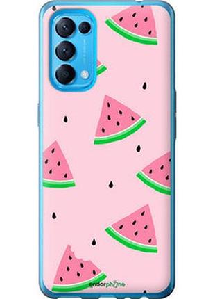 Чехол на oppo find x3 lite розовый арбуз "4314u-2299-2448"