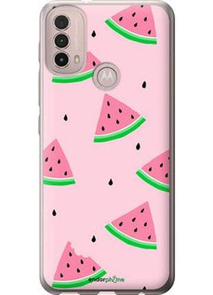 Чехол на motorola e40 розовый арбуз "4314u-2660-2448"