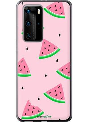 Чехол на huawei p40 pro розовый арбуз "4314u-1839-2448"