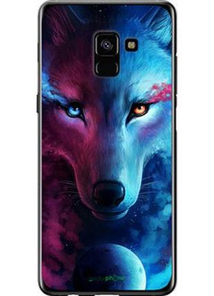 Чехол на samsung galaxy a8 plus 2018 a730f арт-волк "3999t-1345-2448"