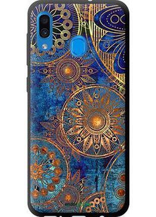 Чехол на samsung galaxy a20 2019 a205f золотой узор "678b-1761-2448"