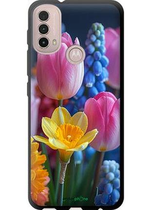 Чехол на motorola e40 весенние цветы "6058b-2660-2448"