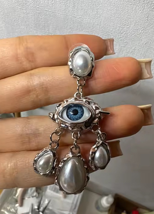 Сережки очи глаза перлини👀💙👀💙👀