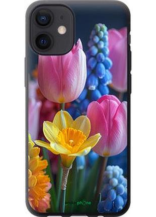 Чехол на iphone 12 mini весенние цветы "6058t-2071-2448"