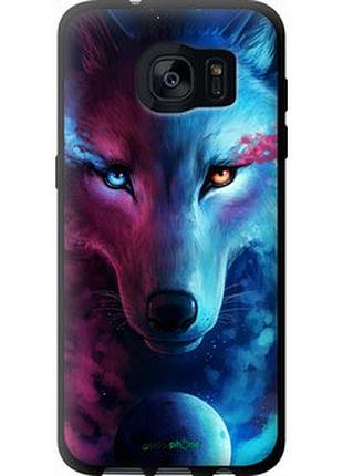 Чехол на samsung galaxy s7 edge g935f арт-волк "3999b-257-2448"