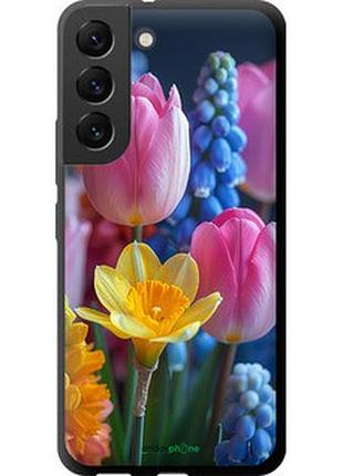 Чехол на samsung galaxy s22 весенние цветы "6058b-2494-2448"