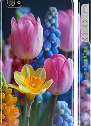 Чехол на iphone 4s весенние цветы "6058c-12-2448"