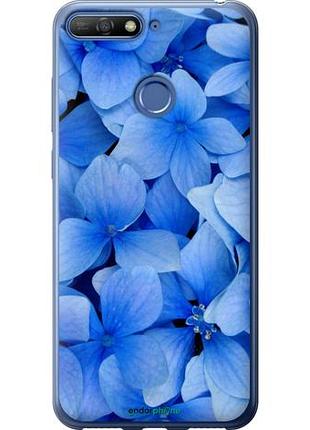 Чехол на huawei honor 7a pro синие цветы "526u-1440-10746"