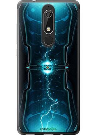 Чехол на nokia 5.1 молнии в цилиндре "120u-1529-2448"