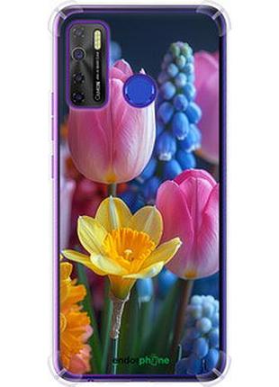 Чехол на tecno camon 15 весенние цветы "6058sp-2405-2448"