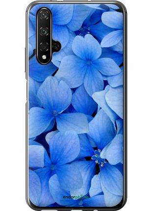 Чехол на huawei honor 20 синие цветы "526u-1697-10746"