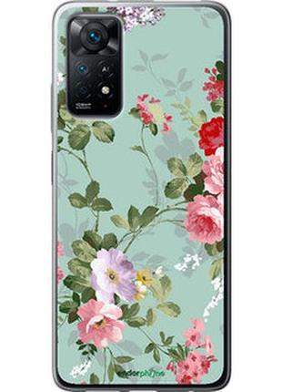Чехол на xiaomi redmi note 11 цветочные обои 2 "862u-2516-2448"