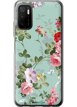 Чехол на xiaomi redmi note 10 5g цветочные обои 2 "862u-2556-2448"