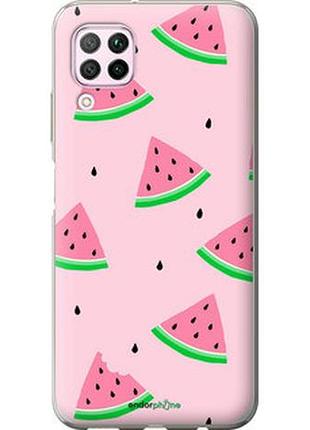 Чехол на huawei p40 lite розовый арбуз "4314t-1887-2448"
