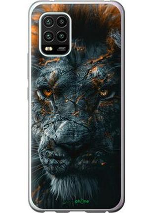 Чехол на xiaomi mi 10 lite пламенный лев "6153u-1924-2448"