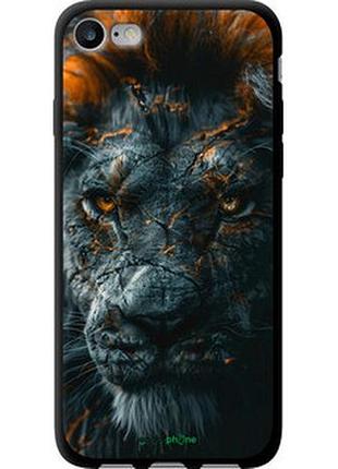 Чехол на iphone se 2020 пламенный лев "6153b-2013-2448"