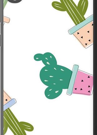 Чехол на htc desire 820 кактусы в горшочках "3968u-133-10746"