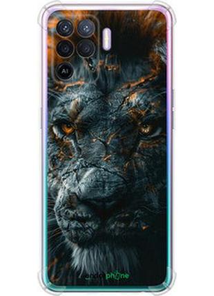 Чохол на oppo reno5 lite плам'яний лев "6153sp-2312-2448"
