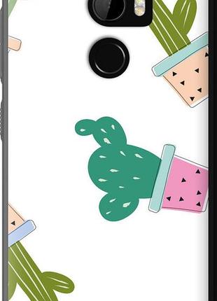 Чехол на htc one x10 кактусы в горшочках "3968u-995-10746"