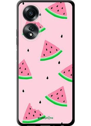 Чехол на oppo a58 4g розовый арбуз "4314b-3184-2448"