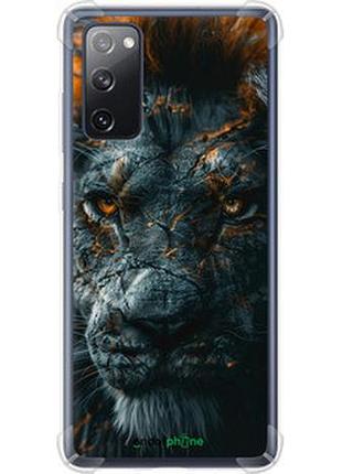 Чехол на samsung galaxy s20 fe g780f пламенный лев "6153sp-2075-2448"
