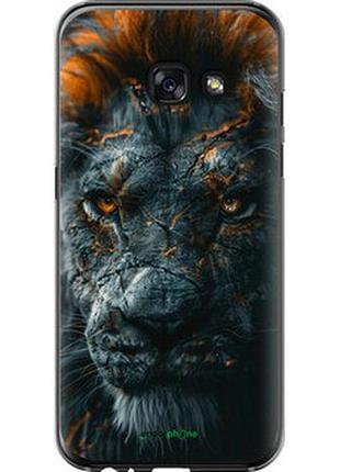 Чехол на samsung galaxy a3 (2017) пламенный лев "6153t-443-2448"