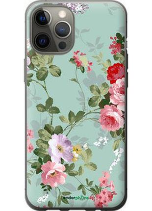 Чехол на iphone 12 pro max цветочные обои 2 "862u-2054-2448"
