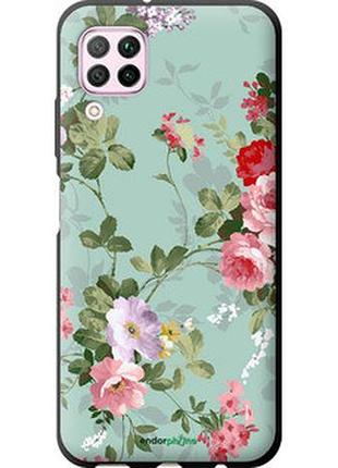 Чехол на huawei p40 lite цветочные обои 2 "862b-1887-2448"