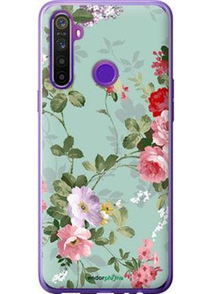 Чехол на realme 5 цветочные обои 2 "862u-1862-2448"